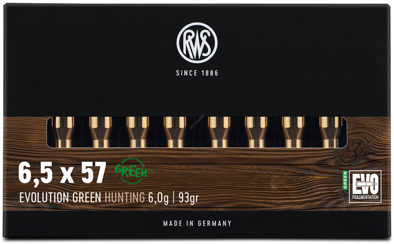 RWS 6,5x57 6,0 g EVO Green ( 20 sztuk )