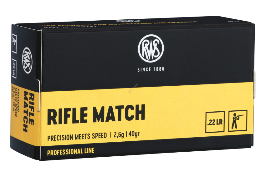 RWS 22 lr Rifle Match 2,6 g ( 50 sztuk )