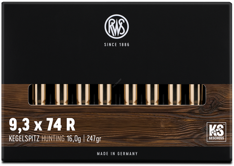 RWS 9,3x74 R 16 g KS ( 20 sztuk )