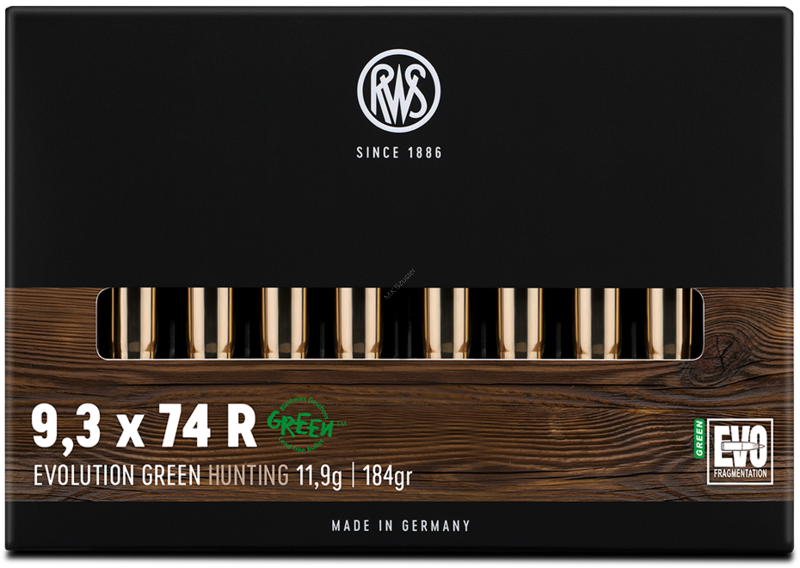 RWS 9,3x74 R 11,9 g EVO GREEN ( 20 sztuk)